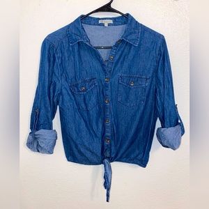 Blue Jean Button Down Top